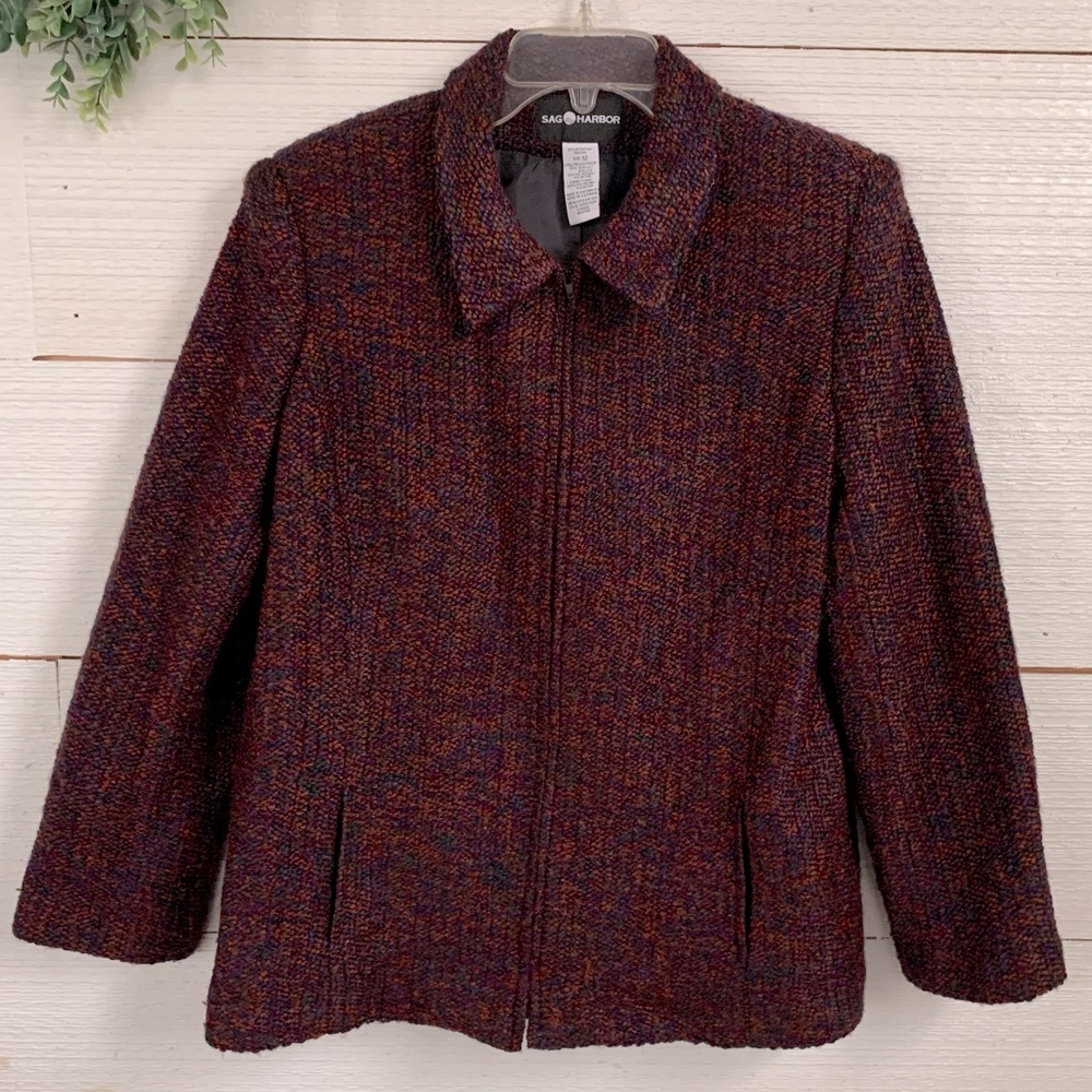 Tweed Suit Jacket by Sag Harbour.  Size 12.